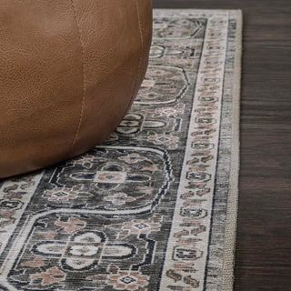 Alacati Ogee Medallion Washable Area Rug