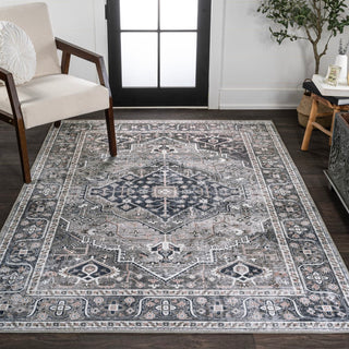Alacati Ogee Medallion Washable Area Rug