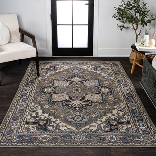 Cirali Ornate Large Medallion Washable Area Rug