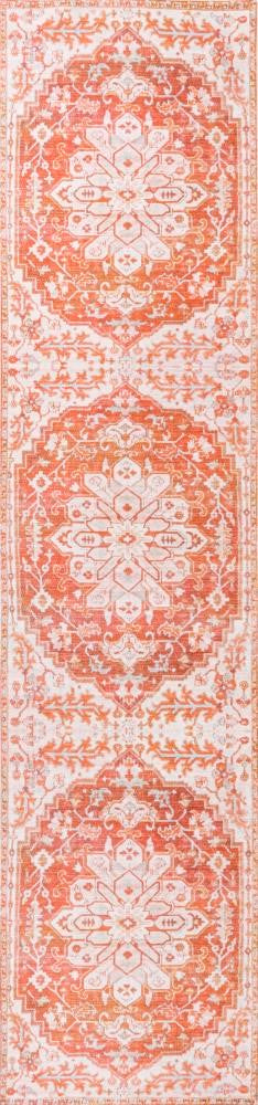 Asa Ornate Medallion Washable Area Rug - JONATHAN Y