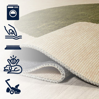 Cirkel Minimalist Geometric Dot Machine-washable Area Rug