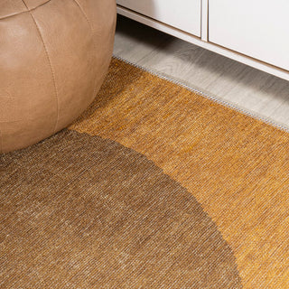 Demie Minimalist Graphic Circle Machine-washable Area Rug