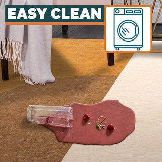 Demie Minimalist Graphic Circle Machine-washable Area Rug