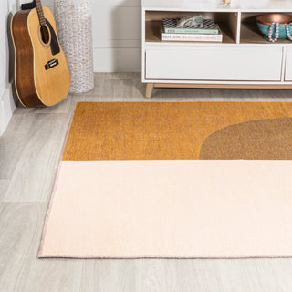 Demie Minimalist Graphic Circle Machine-washable Area Rug