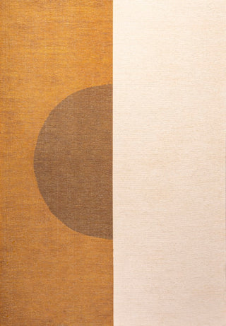 Demie Minimalist Graphic Circle Machine-washable Area Rug