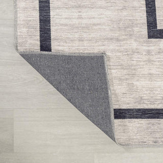 Ashkii Minimalist Medallion Machine-washable Area Rug - JONATHAN Y
