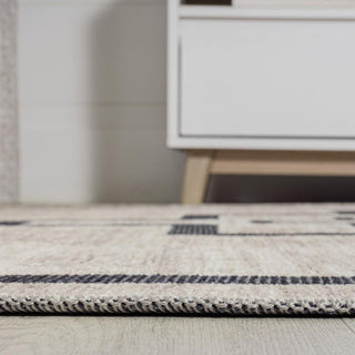 Ashkii Minimalist Medallion Machine-washable Area Rug - JONATHAN Y