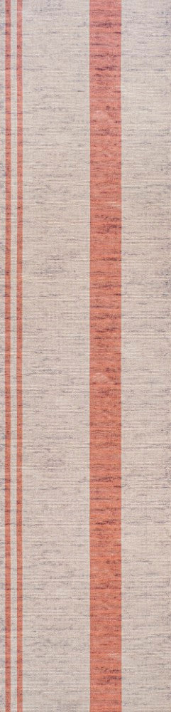 Raita Modern Distressed Stripe Machine-washable Area Rug