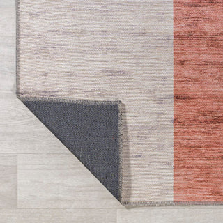 Raita Modern Distressed Stripe Machine-washable Area Rug