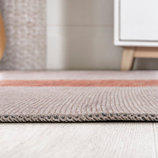 Raita Modern Distressed Stripe Machine-washable Area Rug