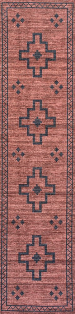 Korsa Geometric Medallion Machine-washable Area Rug