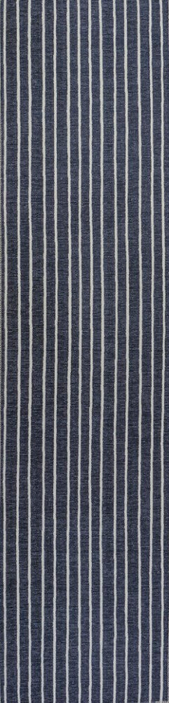 Rand Distressed Ticking Stripe Machine-washable Area Rug