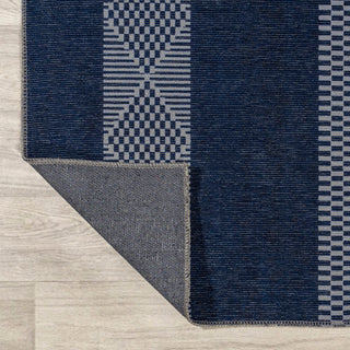 Nautisk Trellis Stripe Machine-washable Area Rug
