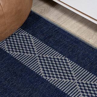 Nautisk Trellis Stripe Machine-washable Area Rug