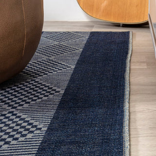 Nautisk Trellis Stripe Machine-washable Area Rug