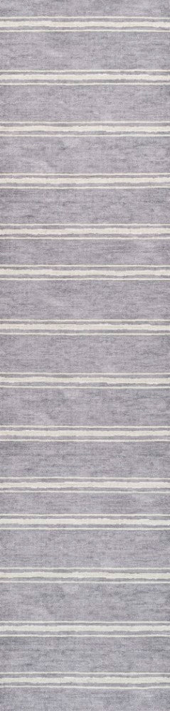 Bande Distressed Ticking Stripe Machine-washable Area Rug