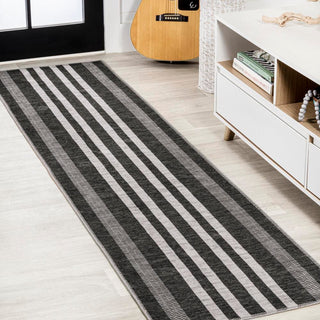 Vichy Geometric Striped Machine-washable Area Rug - JONATHAN Y