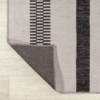 Vichy Geometric Striped Machine-washable Area Rug - JONATHAN Y