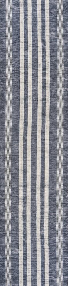 Vichy Geometric Striped Machine-washable Area Rug