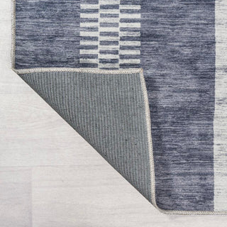 Vichy Geometric Striped Machine-washable Area Rug