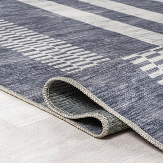Vichy Geometric Striped Machine-washable Area Rug