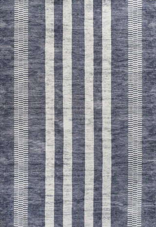 Vichy Geometric Striped Machine-washable Area Rug