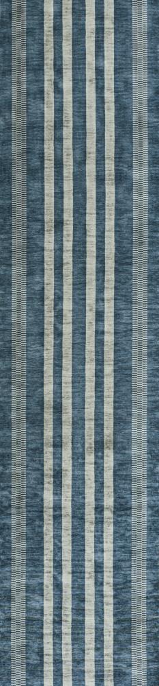 Vichy Geometric Striped Machine-washable Area Rug