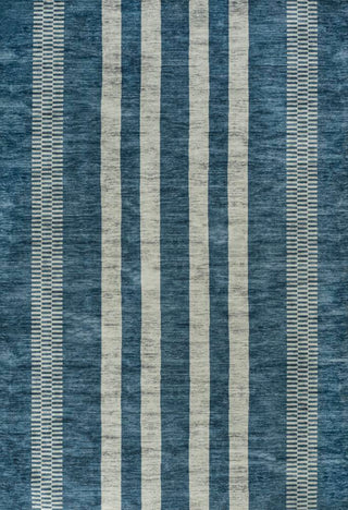 Vichy Geometric Striped Machine-washable Area Rug