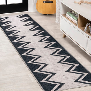 Siksak Modern Chevron Border Area Rug