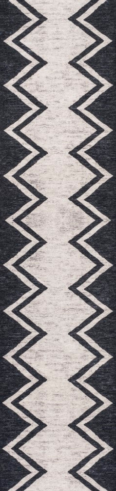 Siksak Modern Chevron Border Area Rug