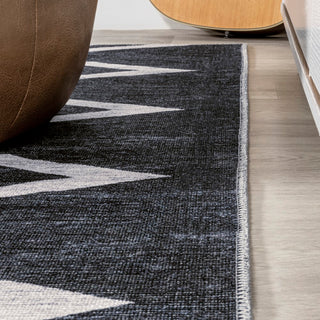 Siksak Modern Chevron Border Area Rug