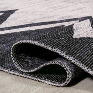 Siksak Modern Chevron Border Area Rug