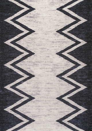 Siksak Modern Chevron Border Area Rug