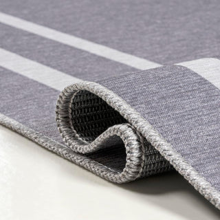 Sloane Classic 2-stripe Border Washable Area Rug - JONATHAN Y