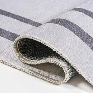 Sloane Classic 2-stripe Border Washable Area Rug - JONATHAN Y