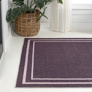 Sloane Classic 2-stripe Border Washable Area Rug - JONATHAN Y
