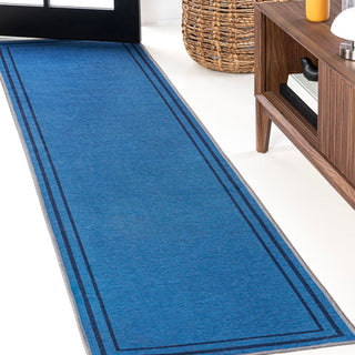 Sloane Classic 2-stripe Border Washable Area Rug