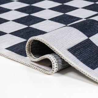 Ainsley Modern Cottage Checkerboard Washable Area Rug - JONATHAN Y