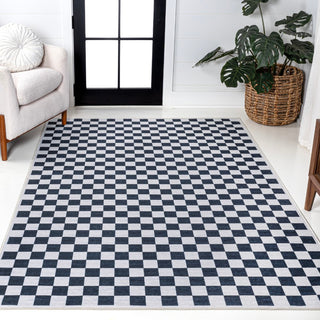 Ainsley Modern Cottage Checkerboard Washable Area Rug - JONATHAN Y