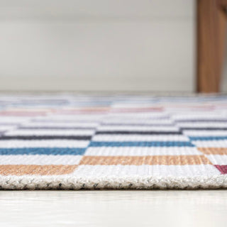 Ainsley Modern Cottage Checkerboard Washable Area Rug