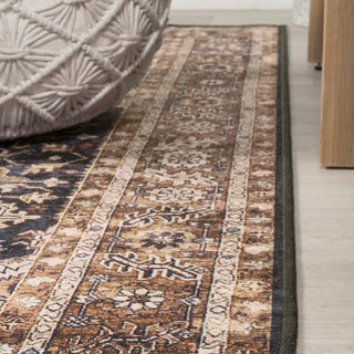 Chapell Chenille Mid-century Medallion Machine-washable Area Rug - JONATHAN Y