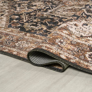 Chapell Chenille Mid-century Medallion Machine-washable Area Rug - JONATHAN Y
