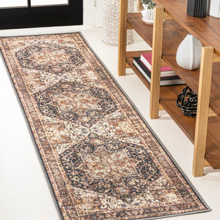 Chapell Chenille Mid-century Medallion Machine-washable Area Rug - JONATHAN Y