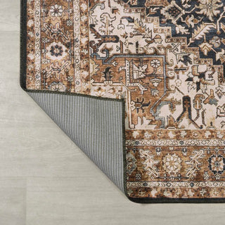 Chapell Chenille Mid-century Medallion Machine-washable Area Rug - JONATHAN Y