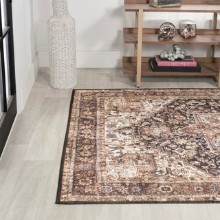 Chapell Chenille Mid-century Medallion Machine-washable Area Rug - JONATHAN Y