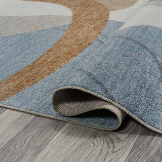 Algae Abstract Glam Botanical Machine-washable Area Rug - JONATHAN Y