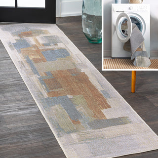 Weaver Abstract Coastal Watercolor Machine-washable Area Rug