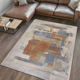 Weaver Abstract Coastal Watercolor Machine-washable Area Rug
