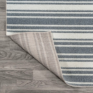 Fawning Two-tone Striped Classic Low-pile Machine-washable Area Rug