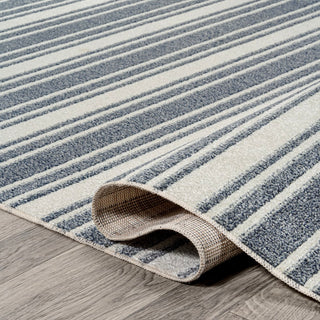 Fawning Two-tone Striped Classic Low-pile Machine-washable Area Rug